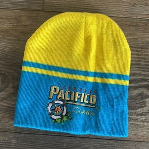 Pacifico Yellow and Blue Beanie - NEVER BEEN WORN